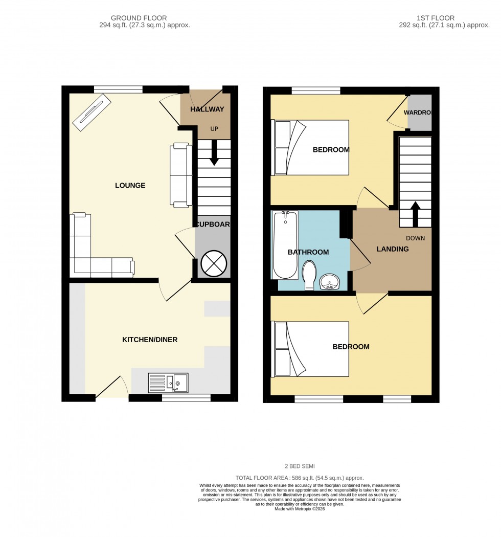 Floorplan for Mount Ambrose, Redruth, Cornwall