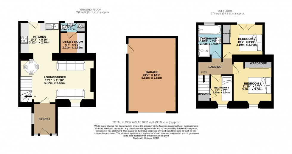 Floorplan for Mount Ambrose, Redruth, Cornwall