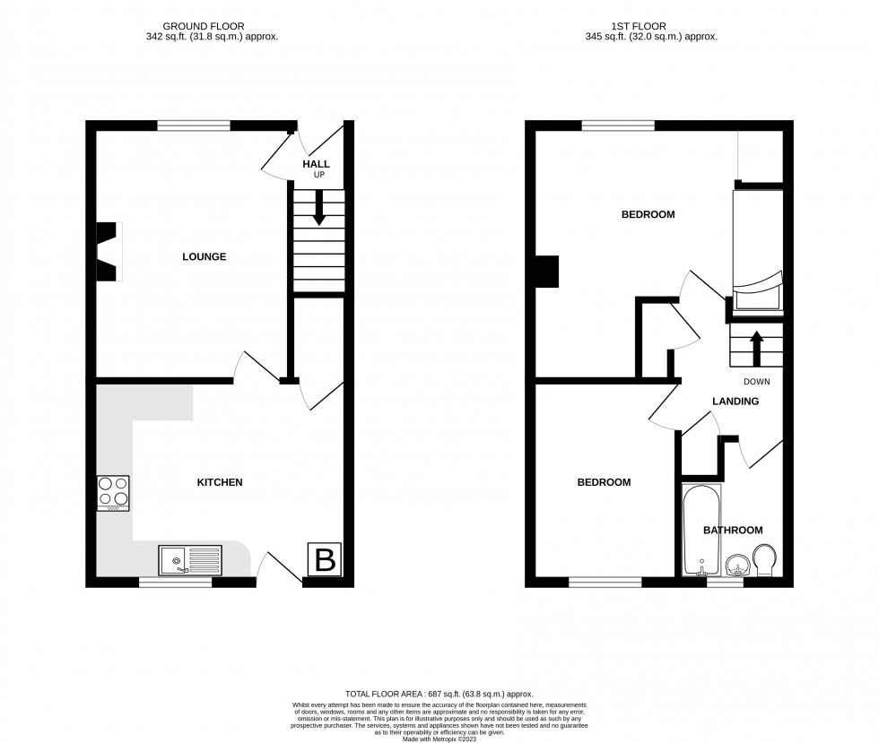 Floorplan for Redruth, Cornwall