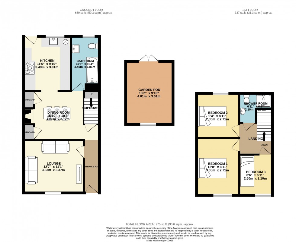 Floorplan for Redruth, Cornwall