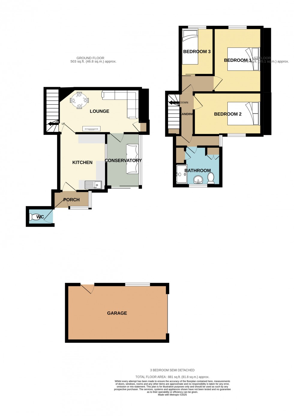 Floorplan for Redruth, Cornwall
