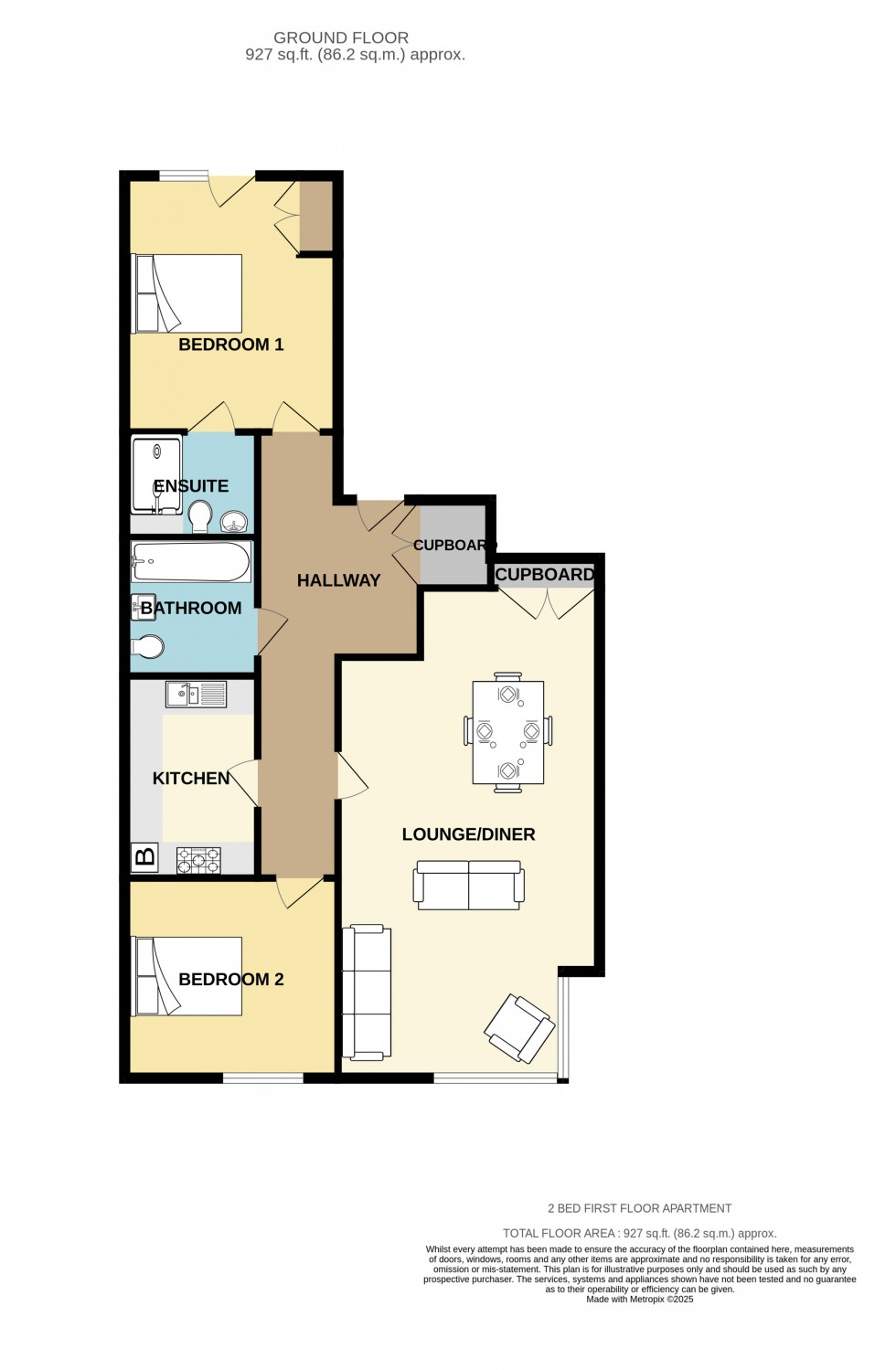 Floorplan for Carbis Bay, St. Ives, Cornwall
