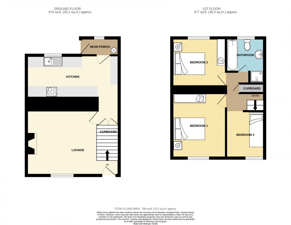 Floorplan for Redruth, Cornwall