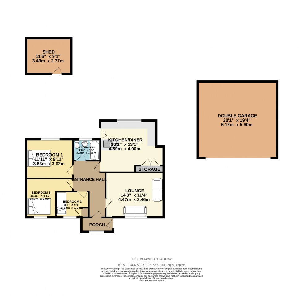 Floorplan for Four Lanes, Redruth, Cornwall