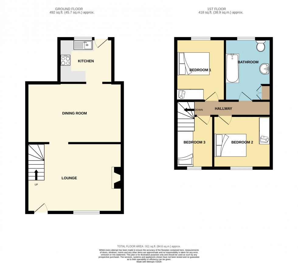 Floorplan for Redruth, Cornwall
