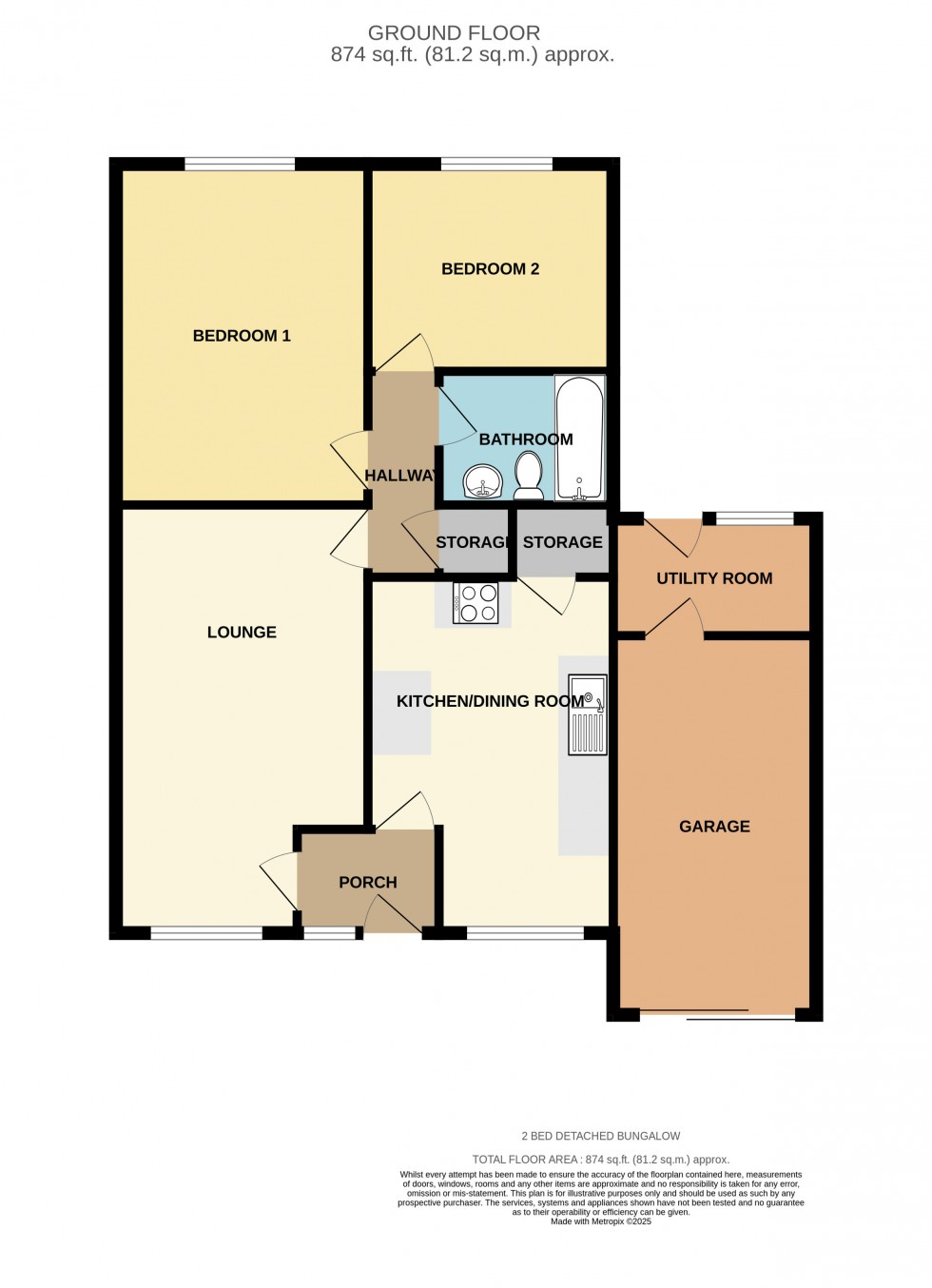 Floorplan for Carharrack, Redruth, Cornwall