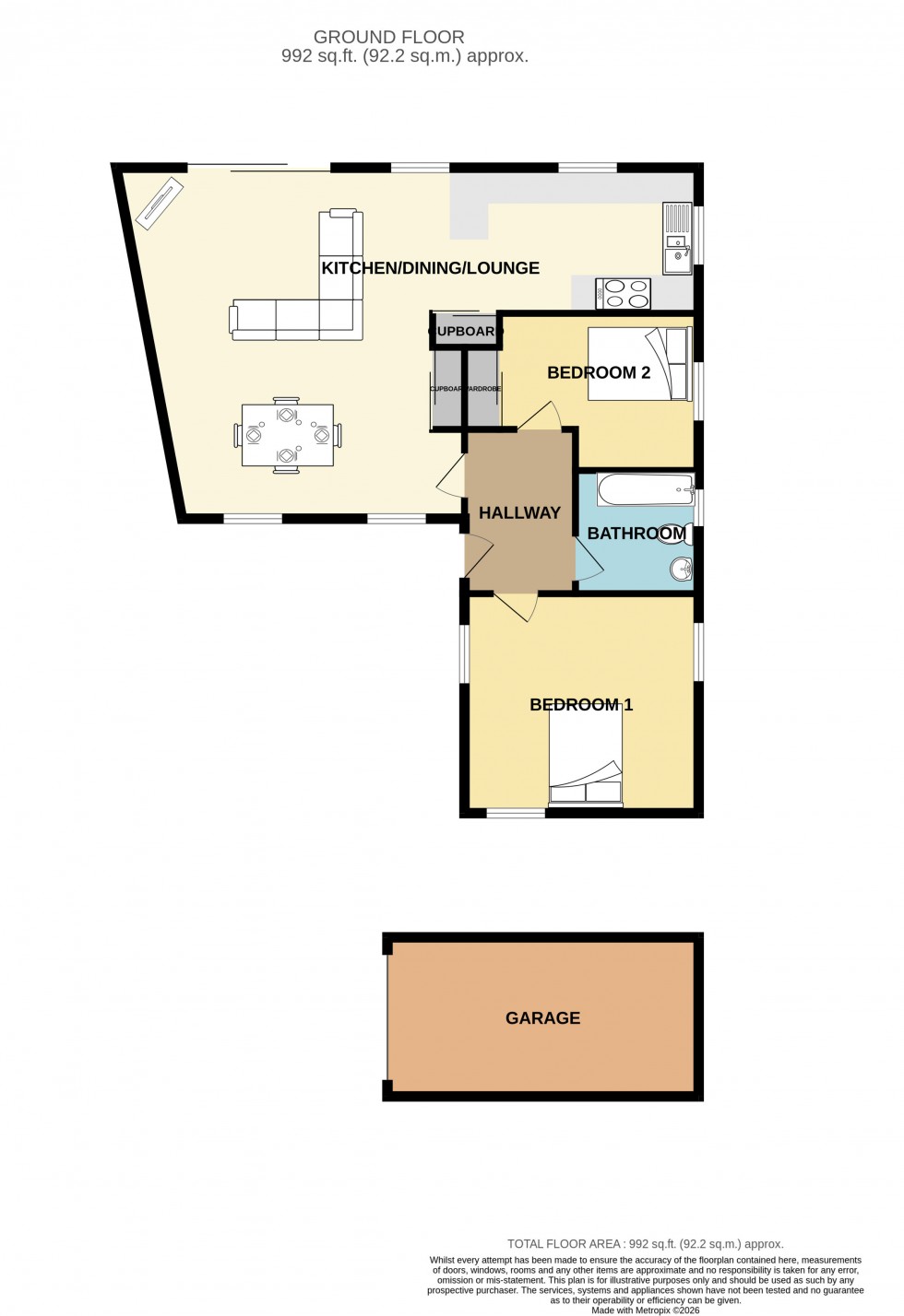 Floorplan for Redruth, Cornwall