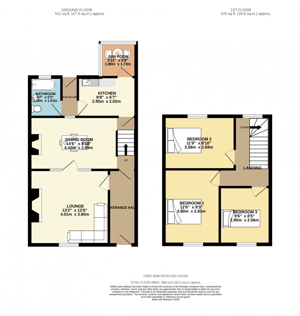 Floorplan for Beacon, Camborne, Cornwall