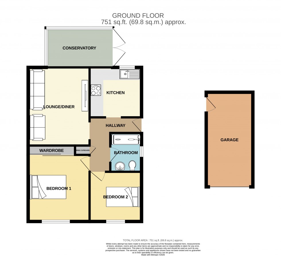 Floorplan for Pool, Redruth, Cornwall