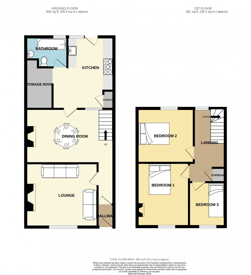 Floorplan for Camborne, Cornwall