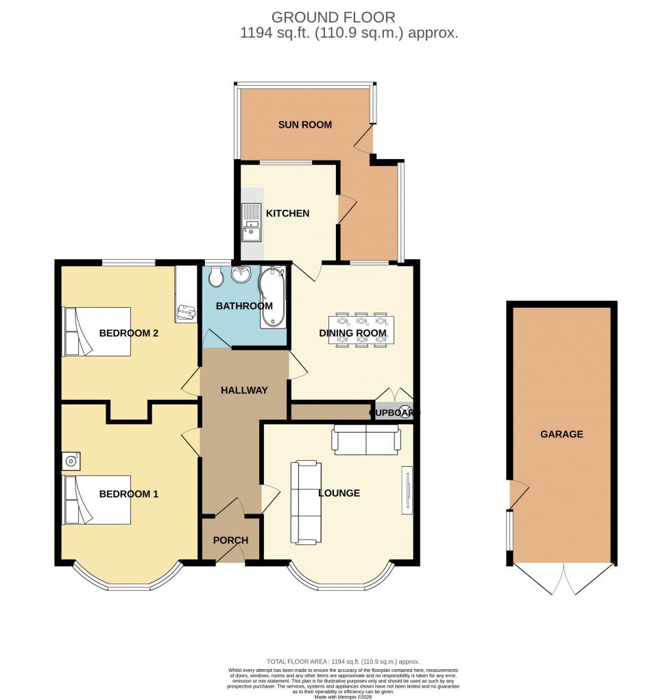Floorplan for Redruth, Cornwall