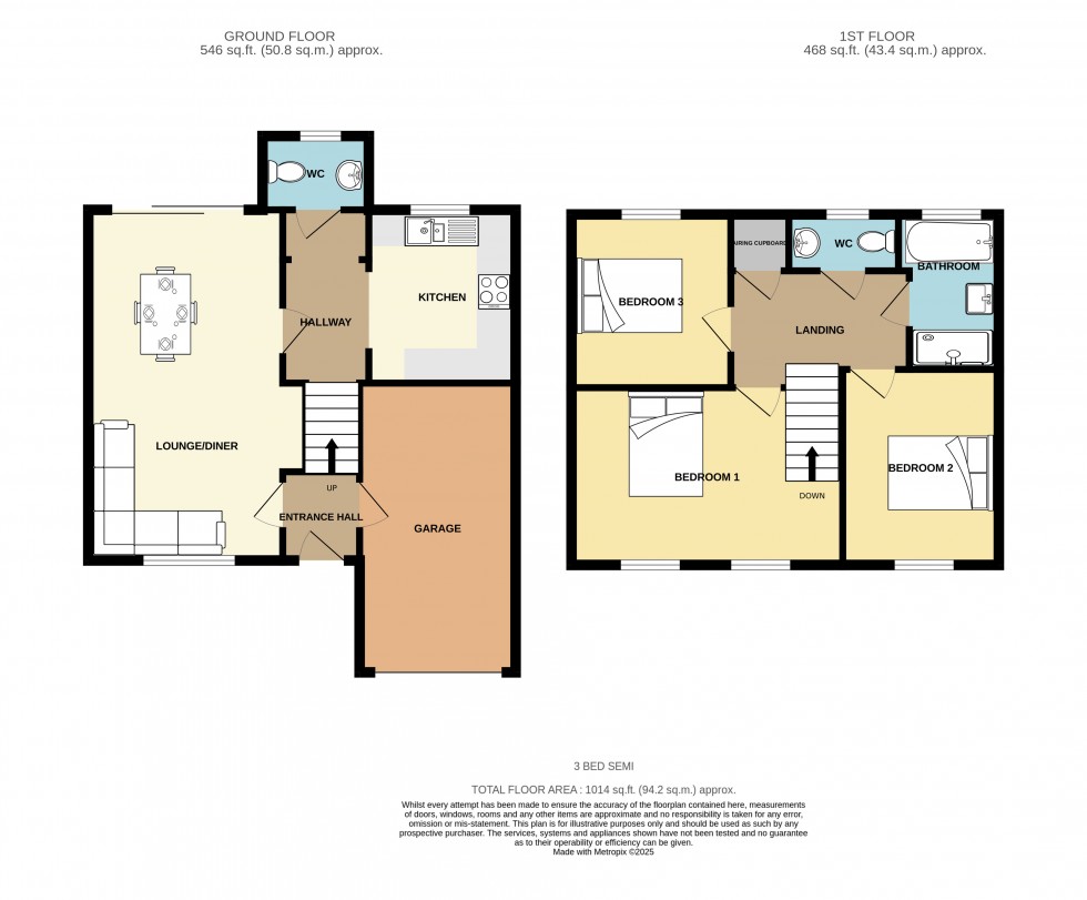 Floorplan for Lanner, Redruth, Cornwall