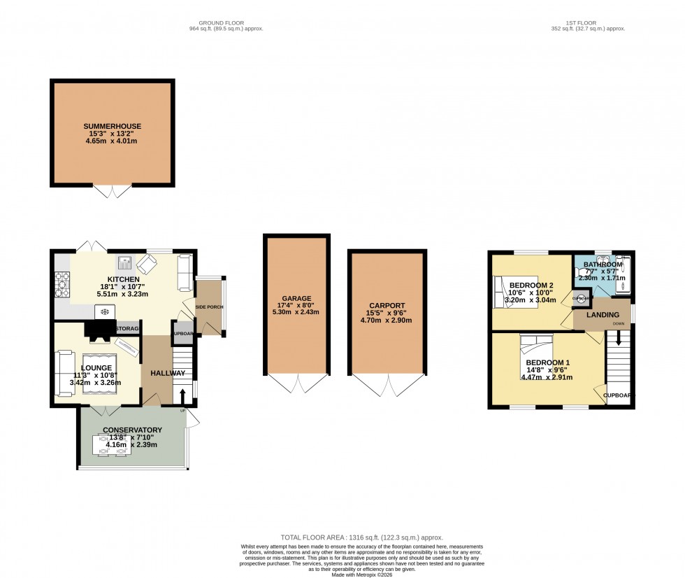 Floorplan for Illogan, Redruth, Cornwall