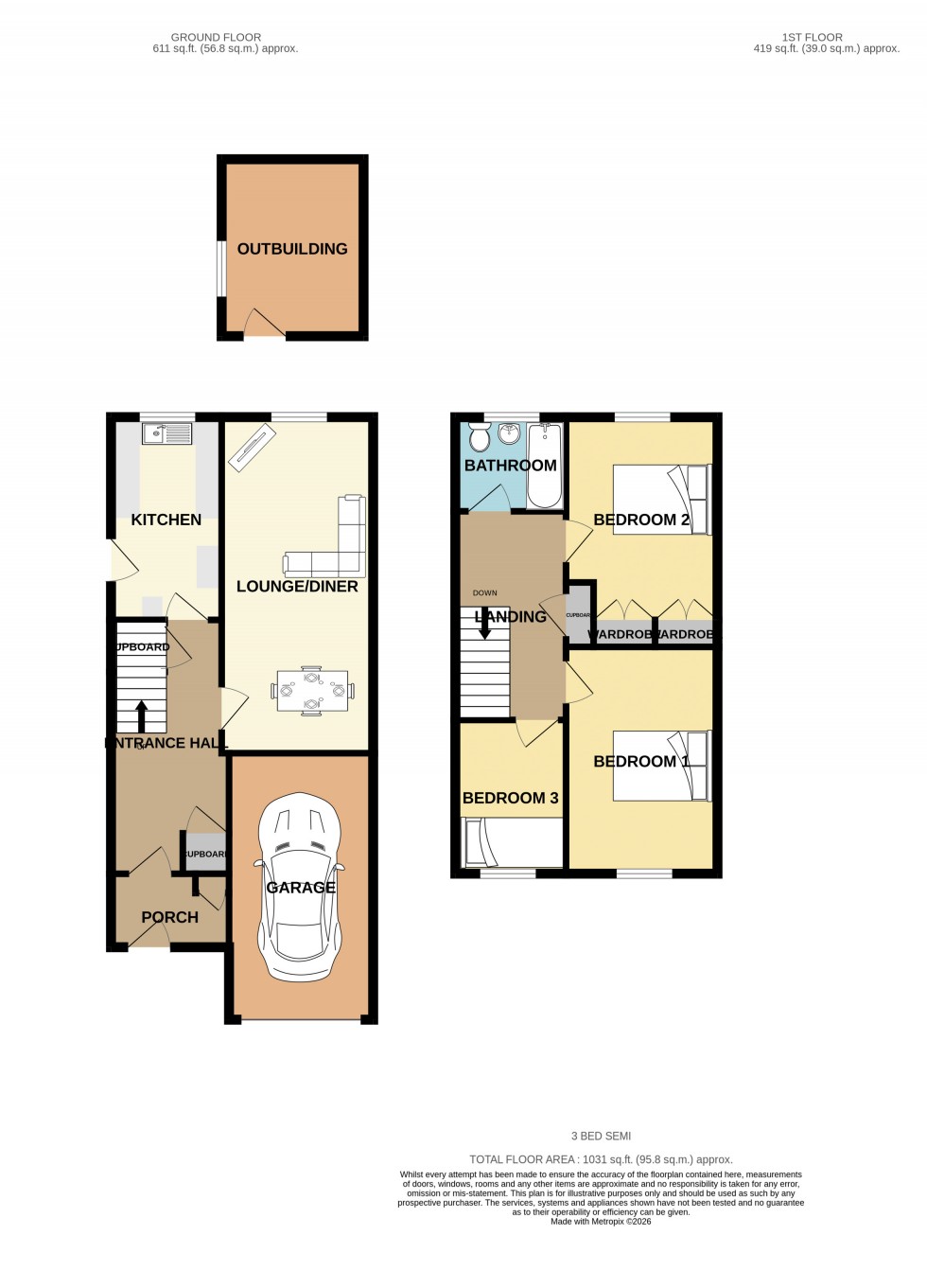 Floorplan for Camborne, Cornwall