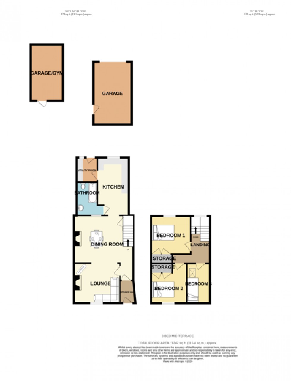 Floorplan for Tuckingmill, Camborne, Cornwall