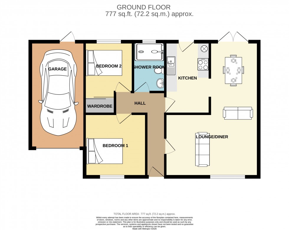 Floorplan for Pool, Redruth, Cornwall