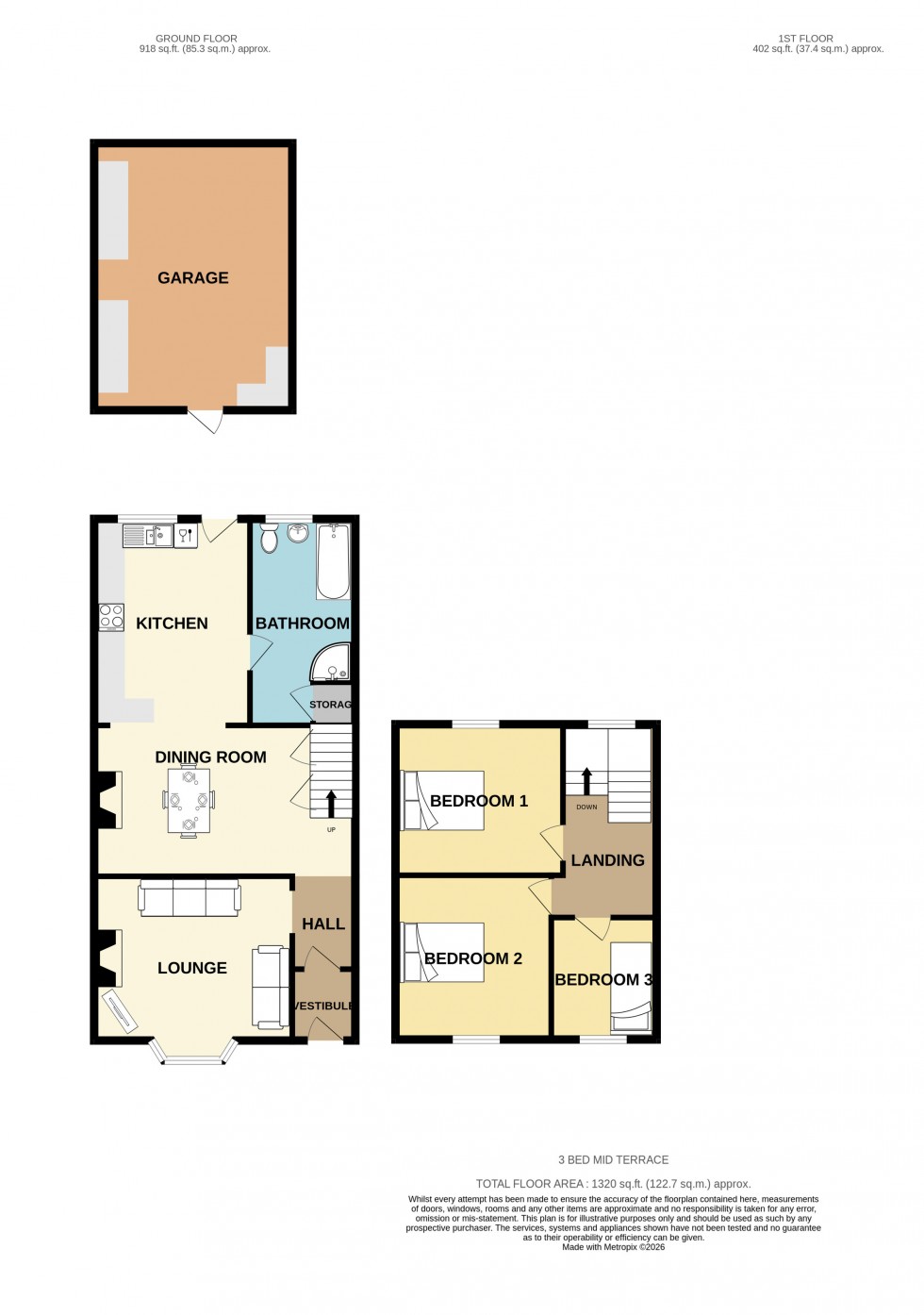 Floorplan for Troon, Camborne, Cornwall