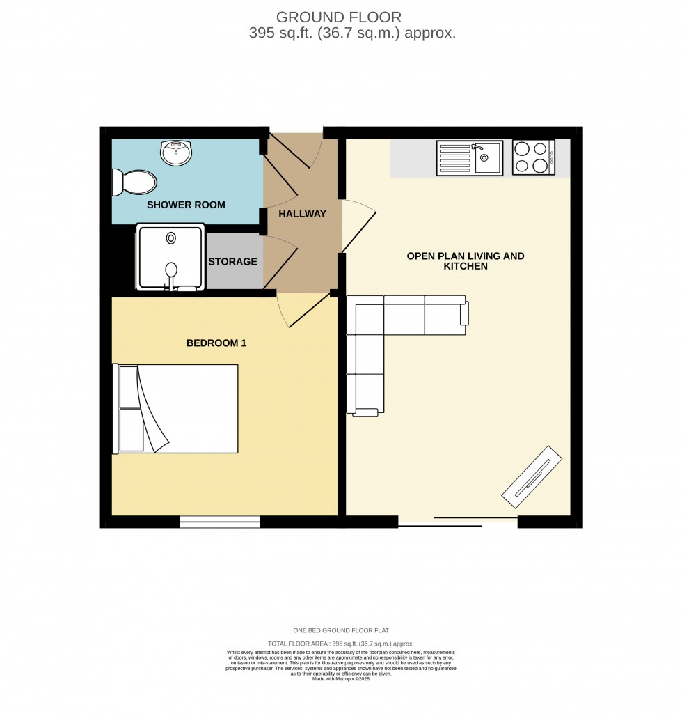Floorplan for Tuckingmill, Camborne, Cornwall