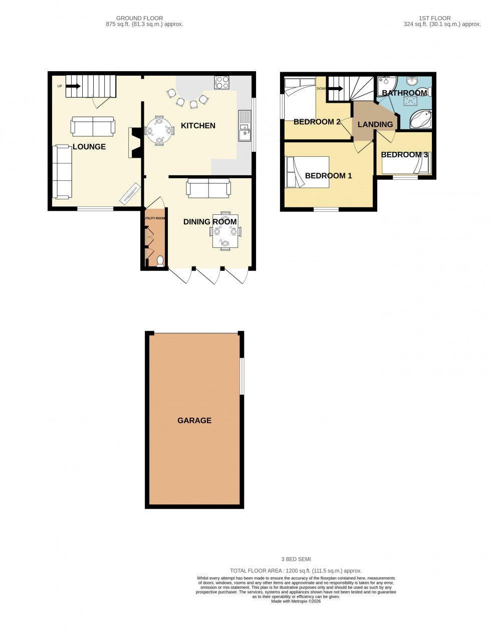 Floorplan for Carn Brea, Redruth, Cornwall