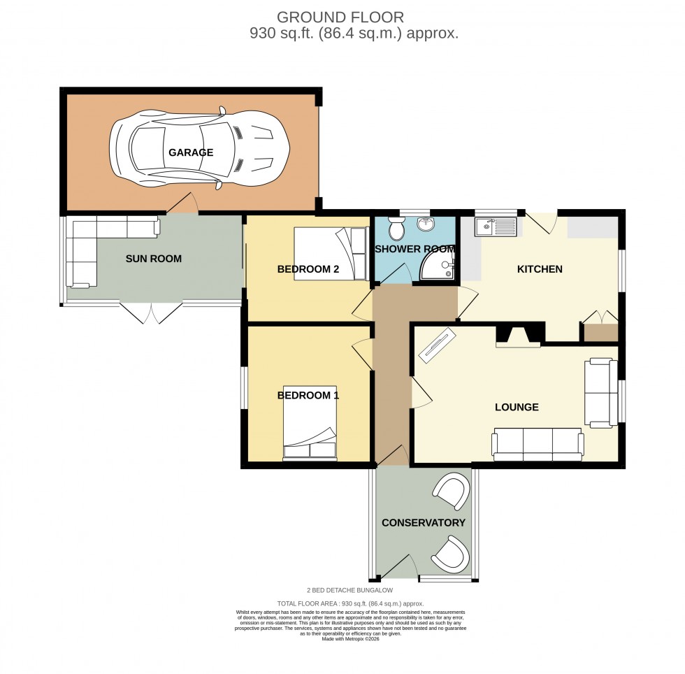 Floorplan for Beacon, Camborne, Cornwall