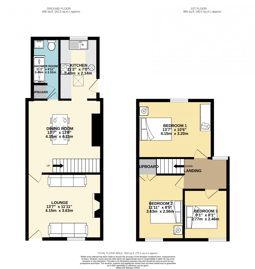 Floorplan for Redruth, Cornwall