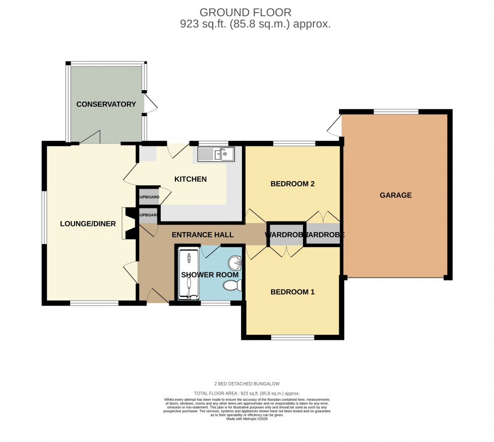 Floorplan for Pool, Redruth, Cornwall