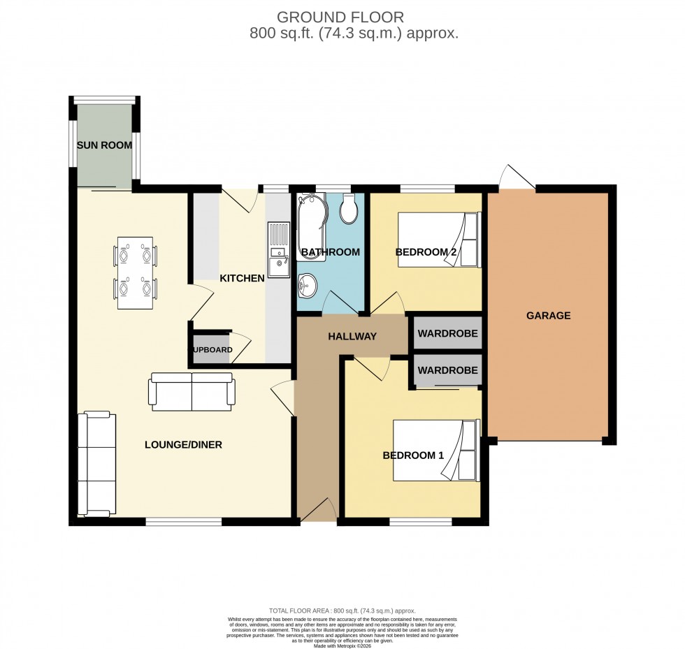 Floorplan for Pool, Redruth, Cornwall